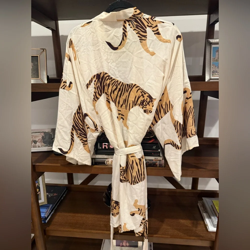 Emerson Fry FETE LAYERING TOP Kimono - TIGERS EGRET - Picture 6 of 6